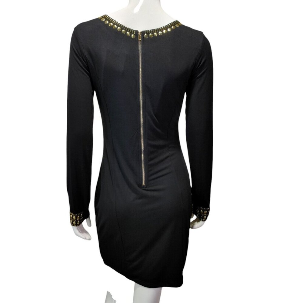Fashion Nova Such A Stud Dress - Black / Studded Gold SZ L (READ MEASUREMENTS) - Picture 8 of 13